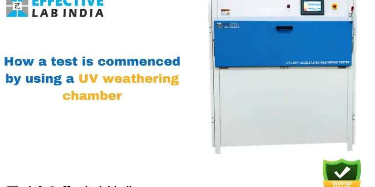 How a test is commenced by using a UV weathering test chamber?
